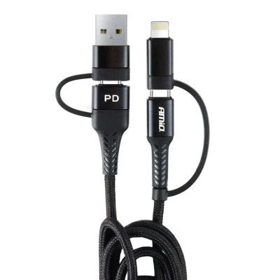 Afbeelding van AMiO UC 15 02547 USB oplaadkabel zwart