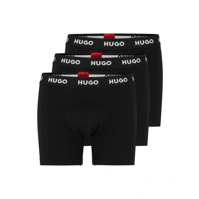 Afbeelding van HUGO BOSS heren BOXERBR TRIPLET PACK 1024184 in de kleur Zwart, maat: M/L
