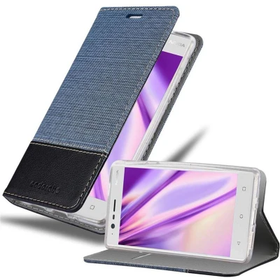 Afbeelding van Cadorabo Hoesje geschikt voor Nokia 3 2017 in DONKERBLAUW ZWART Beschermhoes met magnetische sluiting, standfunctie en kaartvakje Book Case Cover Etui
