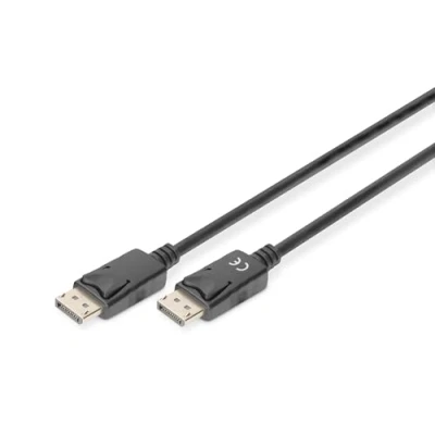 Afbeelding van Digitus DB 340100 030 S DisplayPort kabel Aansluitkabel stekker, stekker 3.00 m Zwart Vergulde steekcontacten, Folie
