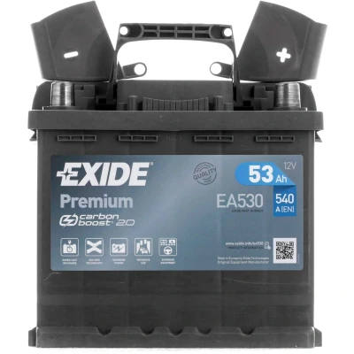 Afbeelding van EXIDE PREMIUM EA530 Accu 12V 53Ah 540A B13 FIAT: Idea, 500 Hatchback, SEAT: Ibiza 3, CITROËN: C1 II