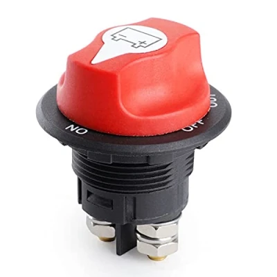Afbeelding van Accuschakelaar, hoofdschakelaar, accu, 100 A, on off, 32 V DC waterdicht, voor marine, motorfiets, vrachtwagen, boot, 3 standen