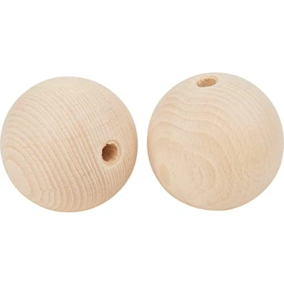 Afbeelding van VBS Set van 2 halfgeboorde houten ballen &quot;Ø 70 mm&quot;