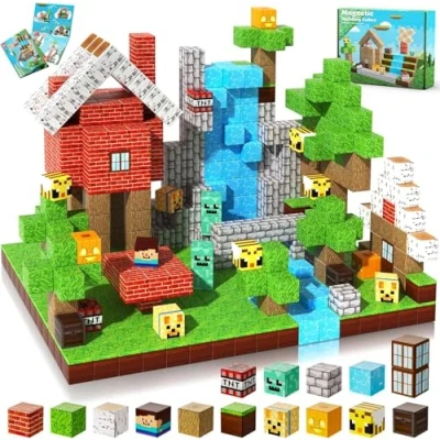 Afbeelding van ToyUnited 100 stuks magnetische bouwstenen voor kinderen vanaf 4 jaar, 5, 6, 7, 8, 9 cadeaus