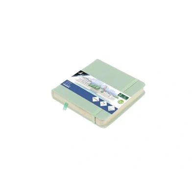 Afbeelding van Kangaro schetsboek 12x12cm mint PU hardcover met elastiek en lint K 861204