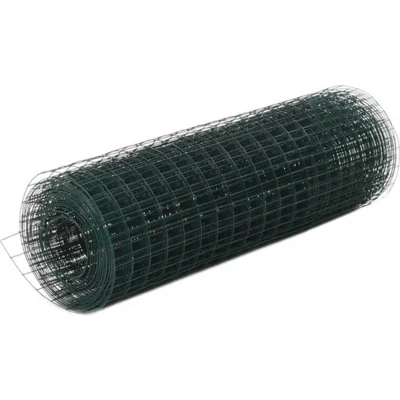 Afbeelding van Kippengaas 25x0,5 m staal met PVC coating groen