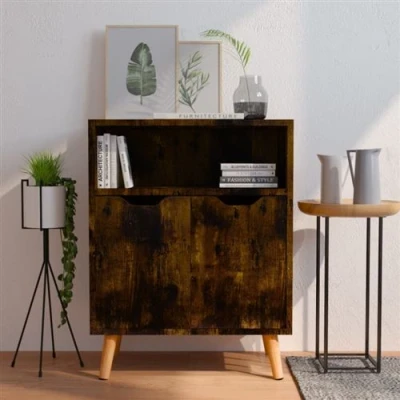 Afbeelding van Dressoir 60x30x72 cm spaanplaat gerookt eiken
