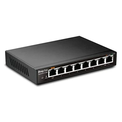 Afbeelding van Draytek VigorSwitch G1080 Unmanaged L2 Gigabit Ethernet (10/100/1000) Zwart
