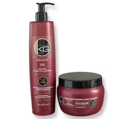 Afbeelding van KERAGOLD Dubbelpak shampoo 500 ml + masker (Duo DD keratine hyalluronzuur)