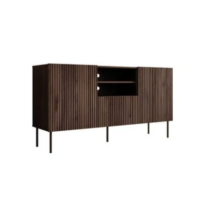 Afbeelding van Meubella Dressoir Tartagal Donkerbruin eiken 150 cm