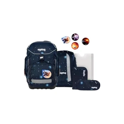 Afbeelding van ergobag set van 6 ergonomische en flexibele schoolrugzakken Voor eersteklas basisschool meisjes jongens, Kobärnikus donkerblauw, Schooltas