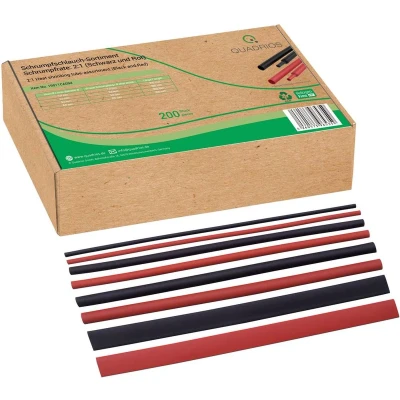 Afbeelding van Quadrios 19011CA094 Krimpkous assortiment Zwart, Rood Krimpverhouding:2:1 200 onderdelen