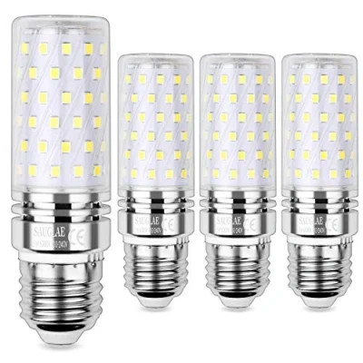 Afbeelding van SAUGLAE Led maïslampen, 15 W, 120 komt overeen met gloeilampen, 6000 K, koudwit, 1700 lm, E27 Edison schroef, 4 stuks