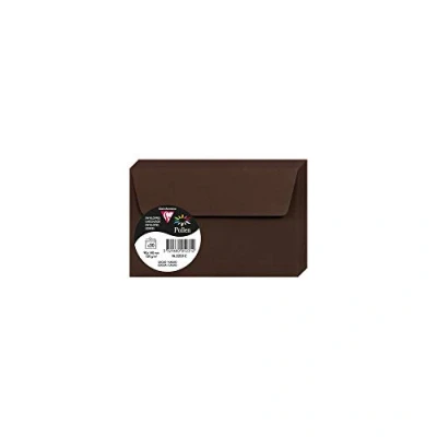 Afbeelding van Clairefontaine 5231C, verpakking met 20 zelfklevende enveloppen, formaat 9 x 14 cm, 120 g/m², kleur: cacao, uitnodiging voor evenementen en overeenkomst, Pollen serie, glad papier van hoge kwaliteit