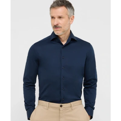 Afbeelding van Eterna Overhemd Japanese Knit Slim Fit Marine 38