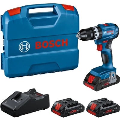 Afbeelding van BOSCH GSB 18V 45 accu klopboorschroefmachine in L Case (3x 4,0Ah ProCORE + lader) 0615A5002U