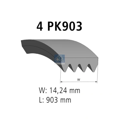 Afbeelding van Poly V riem DT 7.54800