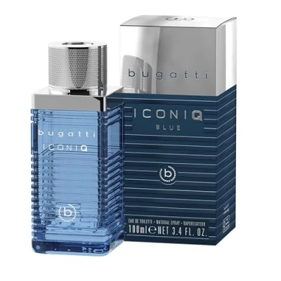 Afbeelding van bugatti Iconiq Blue herengeur 100 ml, aromatische met maritieme noten van citroen, salie, amber en muskus, tijdloos verfrissend eau de toilette voor heren