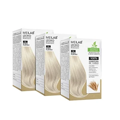 Afbeelding van MEILAB Haarverf zonder ammoniak 3 stuks Super lichtblond #10