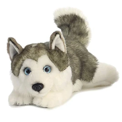Afbeelding van Aurora Knuffel Husky Junior 28 Cm Pluche Grijs/wit