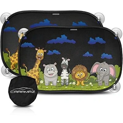 Afbeelding van Baby Zonnescherm voor in de auto met UV Bescherming 48 x 30 cm zuignap tegen zon en hitte, Kinder zuignappen draagtas