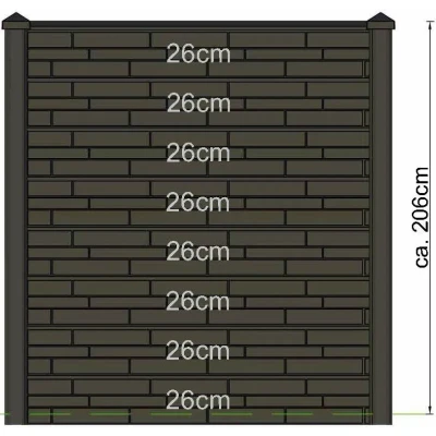 Afbeelding van Berton sleufpaal Reest wit/grijs tussenmodel 272 cm met kabeldoorvoer Tuindeco