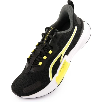 Afbeelding van Puma Pwrframe TR 2 Hardloopschoenen neutraal, Heren, Maat: 40, Black/yellow burst/white Textiel/ synthetisch