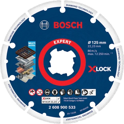 Image de BOSCH 2608900533 Disque à tronçonner Expert Diamond Metal Wheel X LOCK 125x22,23 mm