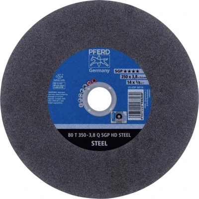 Afbeelding van PFERD 80 T 350 3,8 Q SGP HD STEEL/25,4 66323525 Doorslijpschijf recht mm 10 stuk(s) Getemperd staal, Staal