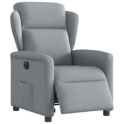 Afbeelding van VidaXL, Fauteuils, Relaxfauteuil elektrisch lichtgrijs
