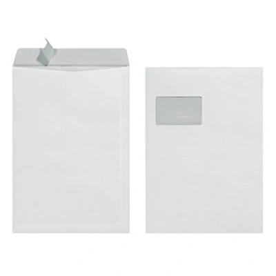 Afbeelding van Herlitz envelop DIN C4 met venster wit 10st.