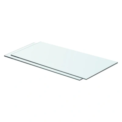 Afbeelding van Schappen 2 st 60x25 cm glas transparant