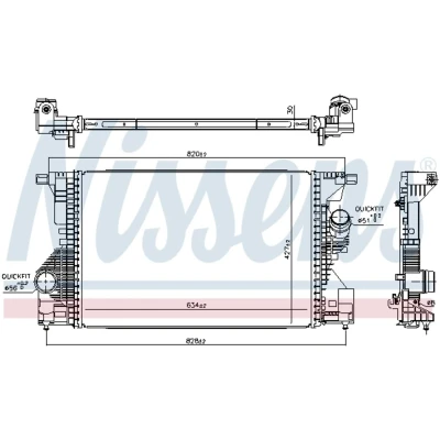 Afbeelding van NISSENS 961560 Intercooler MERCEDES BENZ: A Class