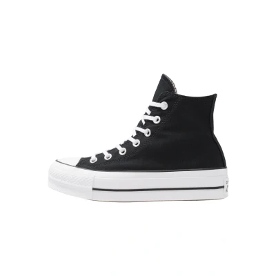 Afbeelding van Converse dames Chuck Taylor All Star Lift High Top sneaker van canvas in de kleur Zwart, maat: 36