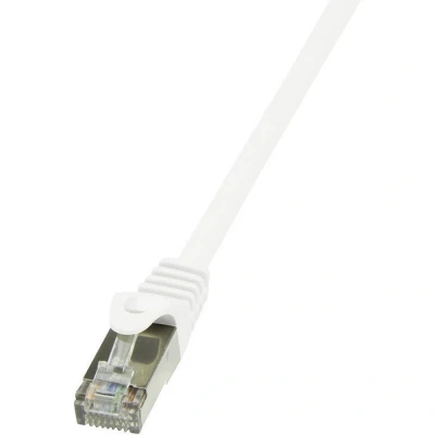Afbeelding van LogiLink CP2021S RJ45 Netwerkkabel, patchkabel CAT 6 F/UTP 0.50 m Wit Snagless 1 stuk(s)