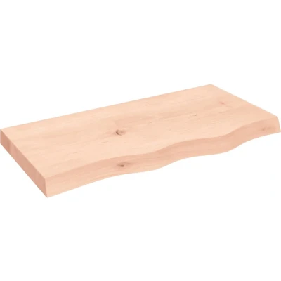 Afbeelding van vidaXL Wastafelblad 80x40x6 cm onbehandeld massief hout