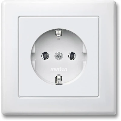 Afbeelding van Merten MEG2301 1619 Wandcontactdoos System M Polar wit