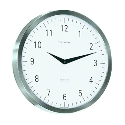 Afbeelding van Hermle Uhrenmanufaktur Wandklok roestvrij staal zilver Ø 30 cm x 5