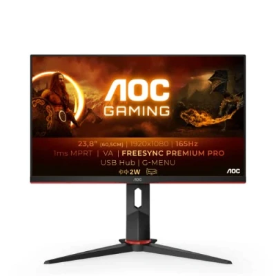 Afbeelding van AOC 24G2SU/BK 60,5 cm (23.8&quot;) 1920 x 1080 Pixels Full HD Zwart, Rood