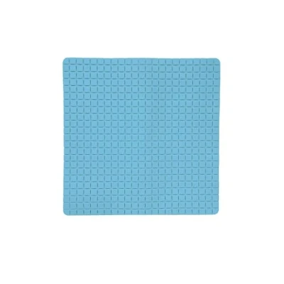 Afbeelding van MSV Douche/bad anti slip mat badkamer rubber lichtblauw 54 x cm met zuignappen