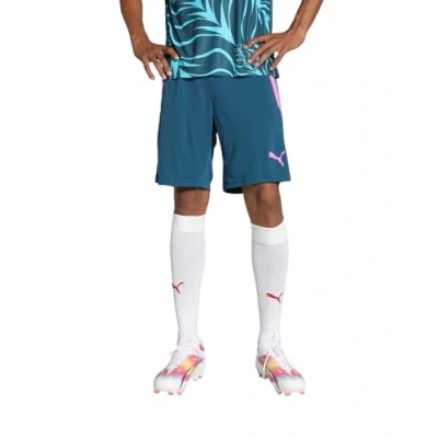 Afbeelding van Puma Teamliga Training Shorts OPEN Pockets Korte broeken, Heren, Maat: Small, Ocean tropic/electric lime