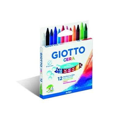 Afbeelding van Giotto Waskrijtjes 12 Stuks krijtjes voor Kinderen Krijt Wasco Gekleurde