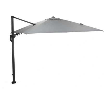 Afbeelding van Hawaii zweefparasol Deluxe 300x300 carbon black/lichtgrijs zonwering Garden Impressions