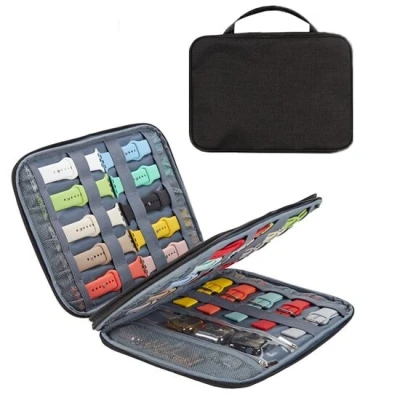 Afbeelding van Apple Watch Organizer / opbergtas Dubbele laag XL Smartwatch bandjes &amp; accessoires Zwart