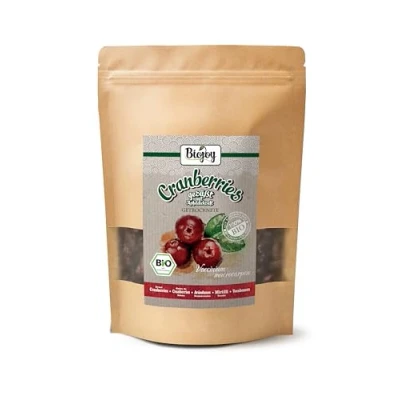 Image de Biojoy Canneberges séchées BIO (500 g), entières, sucrées au jus de pomme