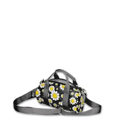 Afbeelding van LOQI Weekender Flowers Black Small Recycled