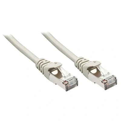 Image de Lindy Cordon de raccordement RJ 45 (M) pour 5 m paire torsadée écrantée (F/UTP) CAT 5e sans crochet gris (pack 50)