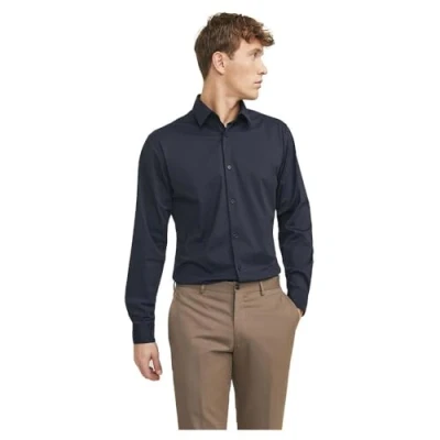 Afbeelding van JACK &amp; Jones Premium Oberhemd SLIM FIT Overhemd, Heren, Maat: Medium, Black