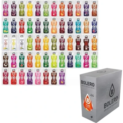 Afbeelding van Bolero Classic Mix drankjes, 24 x 9 g, ongezoet verfrissend poeder met stevia, vitamine C, voor diabetici, gezondere drank familie en vrienden