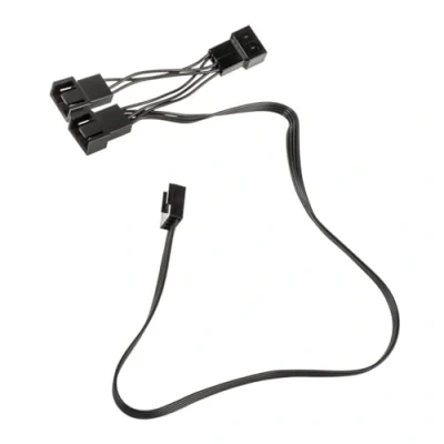 Afbeelding van Y kabel PC ventilator [1x ventilatorbus 4 polig 3x polig] 0.35 m Zwart Kolink